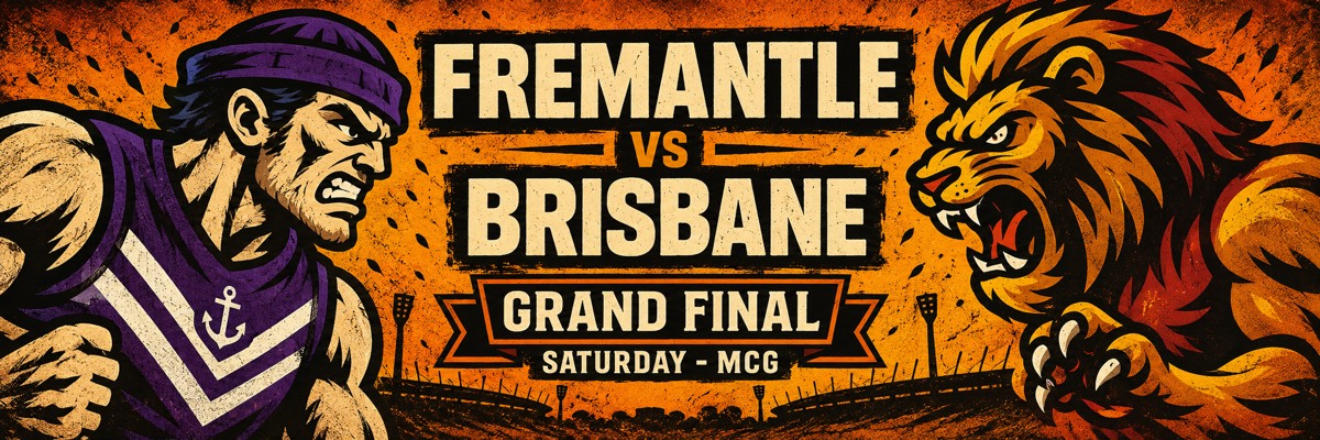 Fremantle versus Brisbane Lions. Grand Final. Saturday at the MCG.