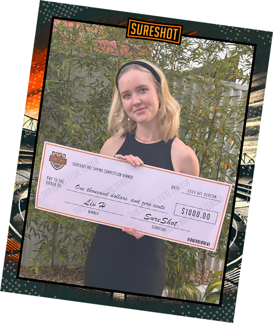 2024 AFL Tipping Winner with $1000 prize cheque